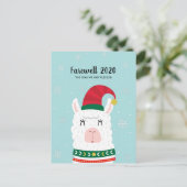 Funny Llama, Year We Got Fleeced Covid Christmas Postkarte (Stehend Vorderseite)