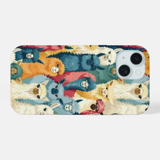 Funny Llamas iPhone Case iPhone 15 Hülle (Rückseite (Horizontal))