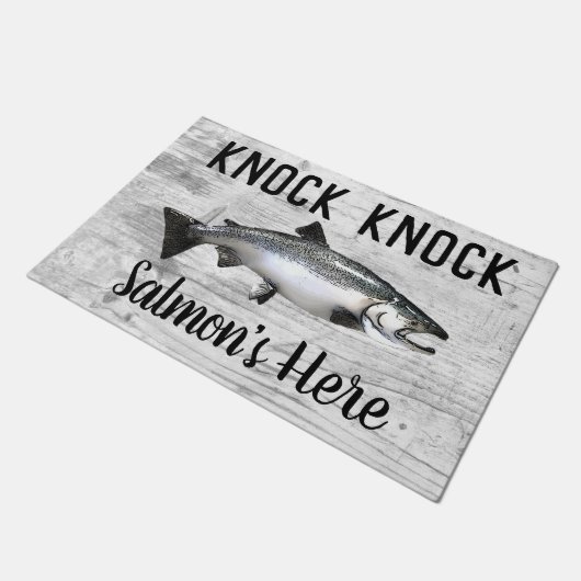 Funny Lmon Fishing Puck Knock Knock Knock Fußmatte (Schrägansicht)