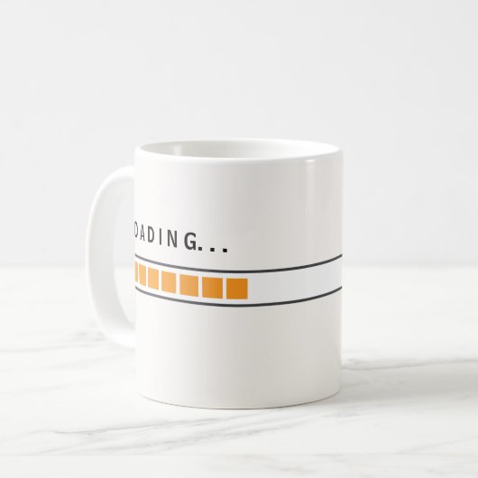 Funny Loading Bar Kaffee Tasse (Vorderseite Links)