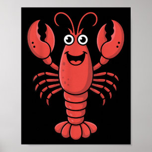 Funny Lobster Art für Männer Frauen Kinder Kleinki Poster