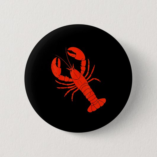 Funny Lobster Design For Men Women Kids Animal Lob Button (Vorderseite)