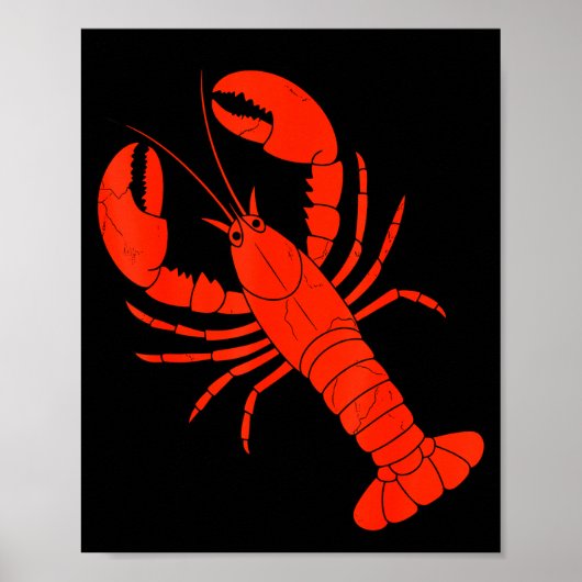 Funny Lobster Design For Men Women Kids Animal Lob Poster (Vorne)