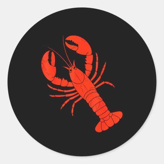 Funny Lobster Design For Men Women Kids Animal Lob Runder Aufkleber (Vorderseite)