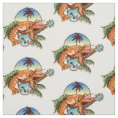 funny lobster playing a ukulele stoff (Muster)