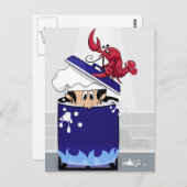 Funny Lobster Postkarte (Vorne/Hinten)