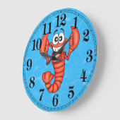 Funny Lobster Wall Clock Große Wanduhr (Winkel)