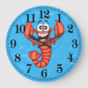 Funny Lobster Wall Clock Große Wanduhr