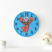 Funny Lobster Wall Clock Große Wanduhr (Zuhause)