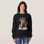 Funny Lobster Xmas Tree Lighting Weihnachtsmannmüt Sweatshirt (Vorne ganz)