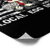 Funny Local Egal Händler American Flag Hühnchen Lo Poster (Ecke)