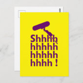 Funny Location Sound Recordist Shhhhh Postkarte (Vorne/Hinten)