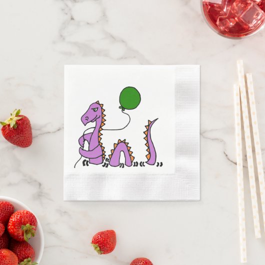 Funny Loch Ness Monster mit Balloon Serviette (Beispiel)
