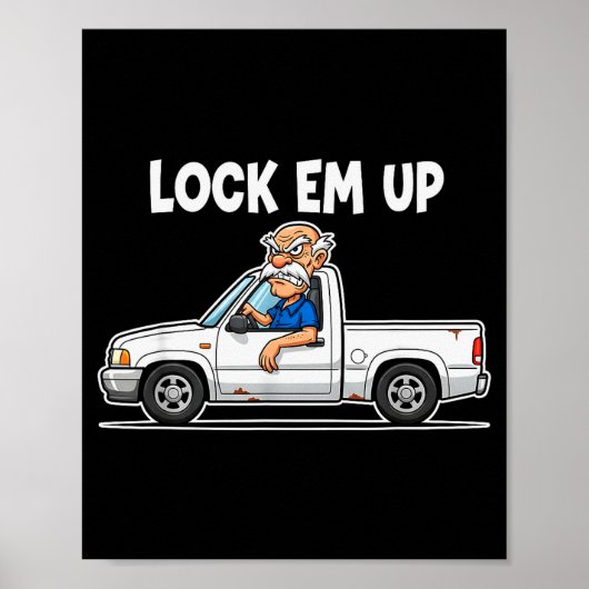 Funny Lock Em Up Private Property Poster (Vorne)