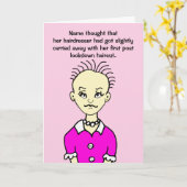 Funny Lockout First Haircut Female Birthday Card Karte (Gelbe Blume)