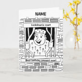 Funny Lockout über Escape Cartoon Best Birthday Karte (Gelbe Blume)