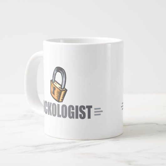 Funny Locksmith Jumbo-Tasse (Vorderseite Links)
