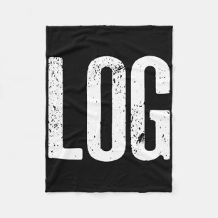 Funny Log Halloween Beaver Log Meme Fleecedecke