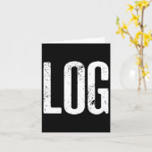 Funny Log Halloween Beaver Log Meme Karte (Gelbe Blume)
