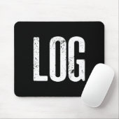 Funny Log Halloween Beaver Log Meme Mousepad (Mit Mouse)