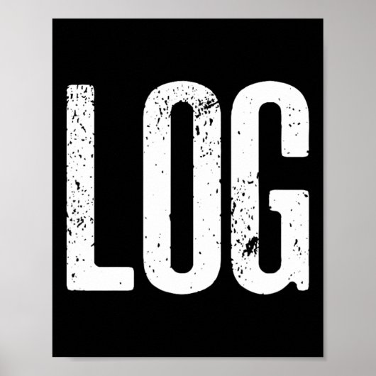 Funny Log Halloween Beaver Log Meme Poster (Vorne)