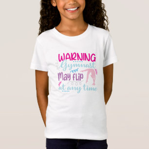 Funny Logo Gymnast Girl pink blau drehe vielleicht T-Shirt