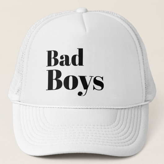 Funny LOL Baseball Novelty BAD BOYS Truckerkappe (Vorderseite)