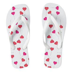 Funny Lolly Red Heart   Lollipop Muster Badesandalen