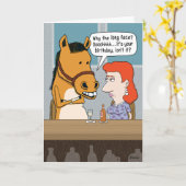 Funny Long Face Horse Geburtstagskarte Karte (Gelbe Blume)