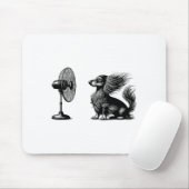 Funny Long Haired Dachshund Dog With Fan Doxie Wie Mousepad (Mit Mouse)