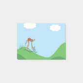 Funny Long Running Pi © Illustrationsgeschenk Post-it Klebezettel (Vorderseite)