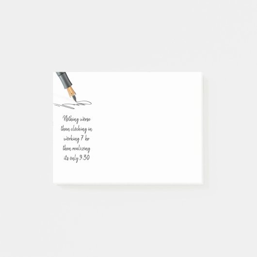 Funny Long Work Day Zitat Meme Spaß Post-it Klebezettel (Vorderseite)