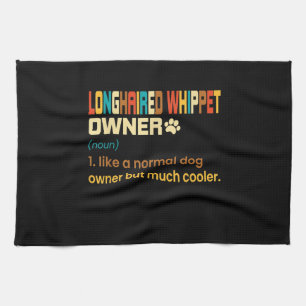Funny Longhaired Whippet Vintag Retro Hund Mama Va Geschirrtuch