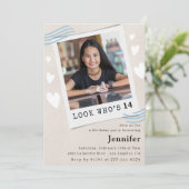 Funny Look, der die Einladungen zum 14. (Stehend Vorderseite)