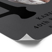 Funny Look Whos 40 Stylish 40th Birthday  Poster (Ecke)