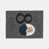 Funny Look Whos 80 Stylish 80th Birthday Fleecedecke (Vorderseite (Horizontal))
