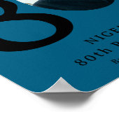 Funny Look Whos 80 Stylish 80th Birthday  Poster (Ecke)