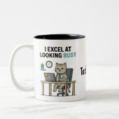 Funny Looking Busy Personalized Work Mug Zweifarbige Tasse (Links)