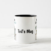 Funny Looking Busy Personalized Work Mug Zweifarbige Tasse (Mittel)