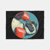 Funny Looking Pinguin mit Boxhandschuhen Kostüm Fleecedecke (Vorderseite (Horizontal))