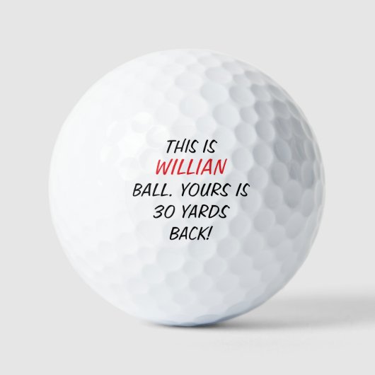 Funny Lost Ball Custom Name Golf Ball (Vorderseite)