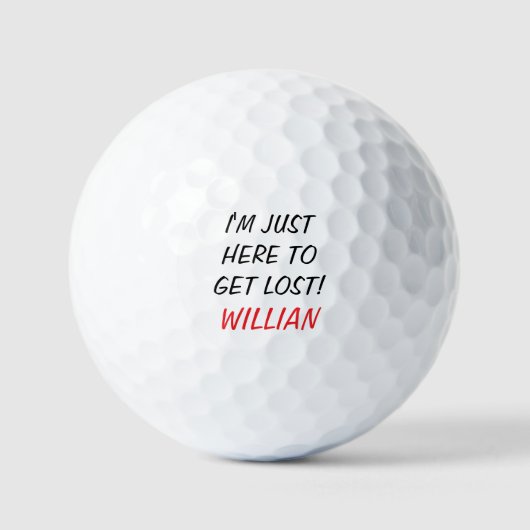 Funny Lost Ball Custom Name Golf Ball (Vorderseite)