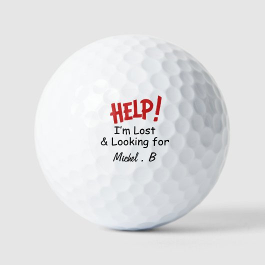 Funny Lost Ball Custom Name Golf Ball (Vorderseite)