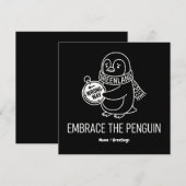 Funny Lost Greenland Penguin Embrace the Wrong Way Einladung (Vorne/Hinten)