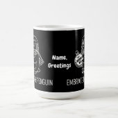 Funny Lost Greenland Penguin Embrace the Wrong Way Kaffeetasse (Mittel)