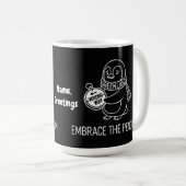 Funny Lost Greenland Penguin Embrace the Wrong Way Kaffeetasse (VorderseiteRechts)
