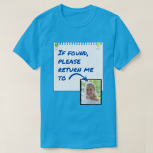 Funny Lost Husband Custom Foto T - Shirt