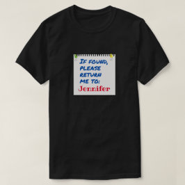 Funny Lost Husband Individuelle Name T-Shirt