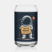 Funny Lost in Thought Astronaut Space Illustration Dosenglas (Rückseite)