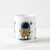 Funny Lost in Thought Astronaut Space Illustration Kaffeetasse (Mittel)